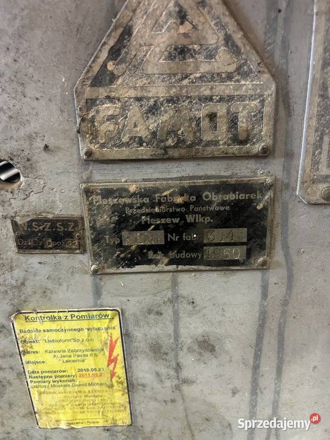 Szlifierka taśmowa famot sla łódzkie Głowno