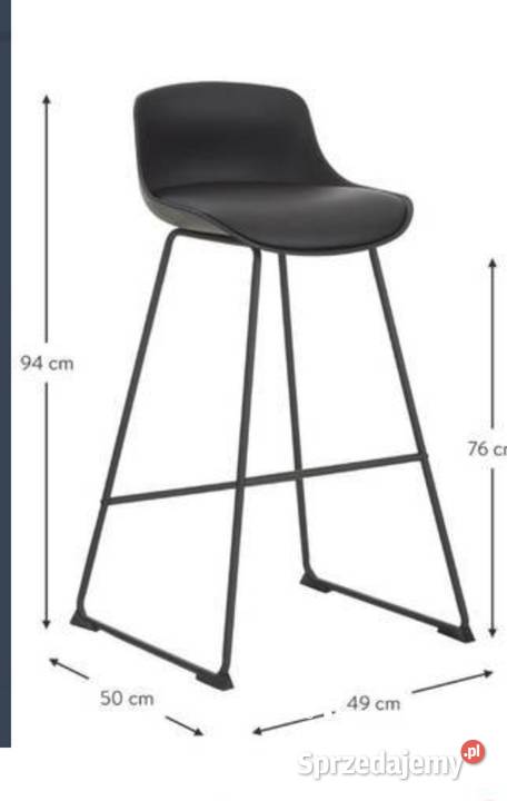 2 holery czarne loft 76cm Ogrodzieniec