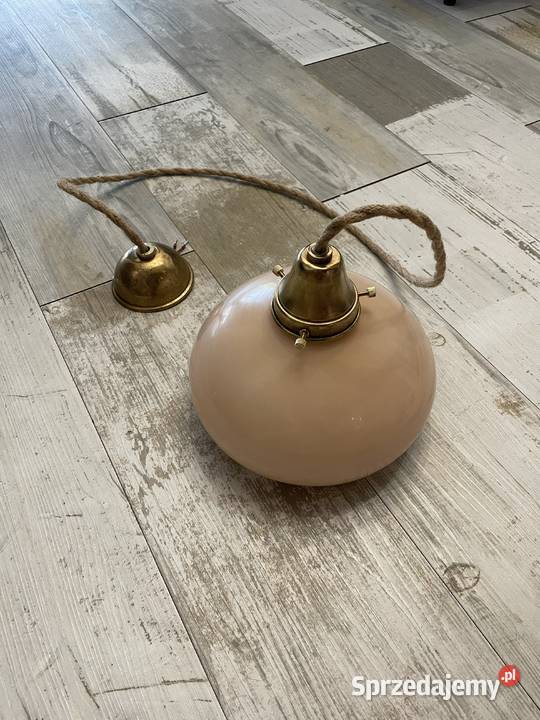 Stara lampa wisząca z kloszem śląskie Chudów sprzedam