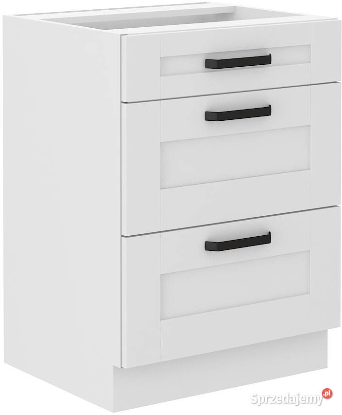 Zestaw mebli kuchennych 260 biały mat z frezem Katowice