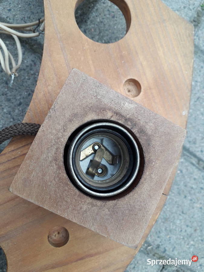 Lampa drewniana oryginalna Warszawa sprzedam