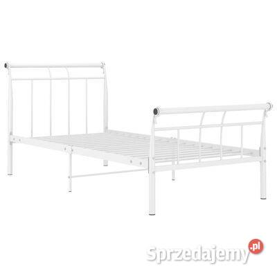 vidaXL Rama łóżka biała metalowa 90 x 200 325031 mazowieckie Warszawa sprzedam