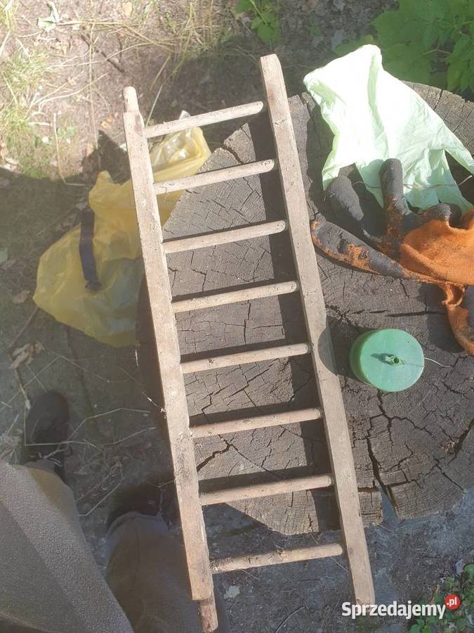 Mała stara miniaturowa zabawkowa drewniana mazowieckie Warszawa