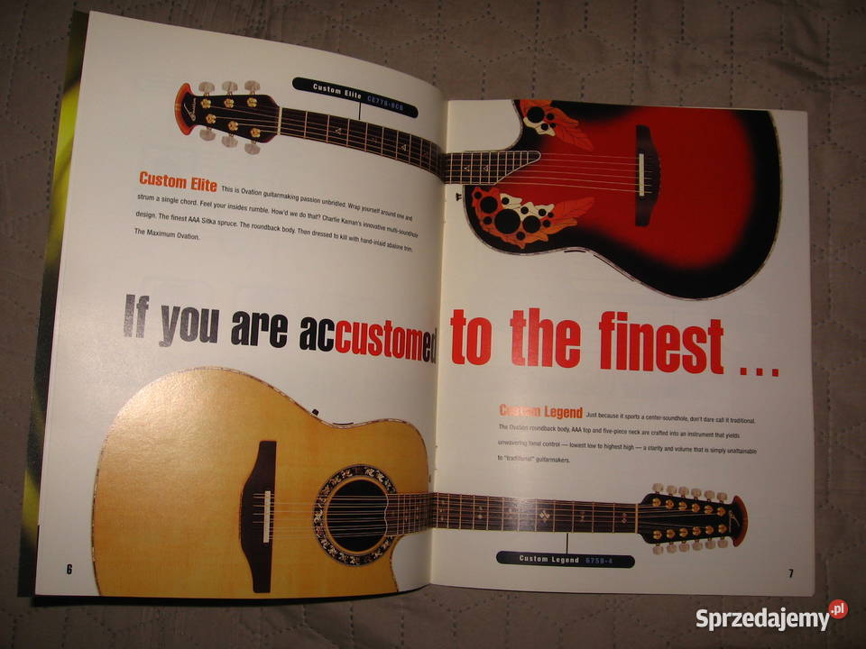 Ovation 1999 katalog gitar Kępice