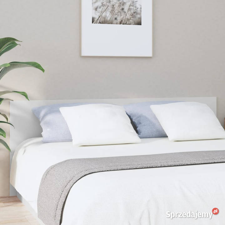 Wezgłowie łóżka białe 200x15x80 materiał