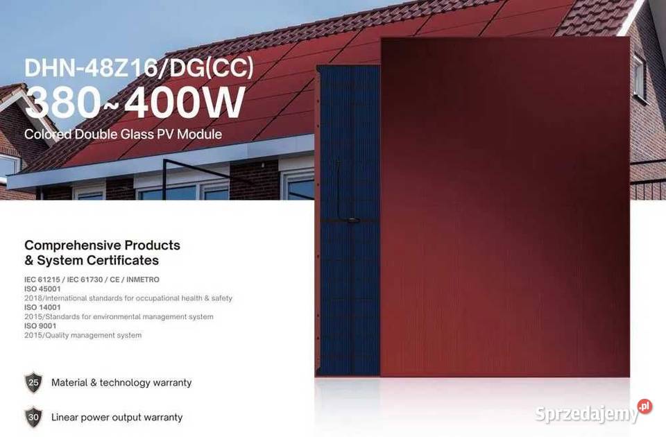 Paleta 36x Panel PV DAH Solar 400W Bifacial w
