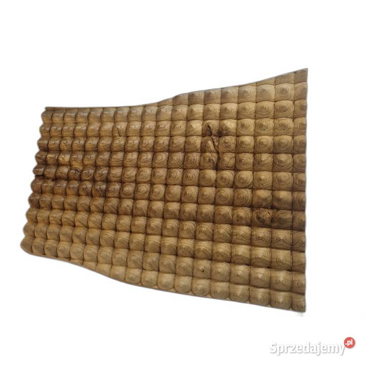 Drewniana dekoracja ścienna Panel Strukturalny Malechowo