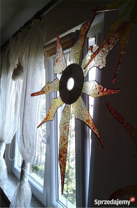 Bursztynowa gwiazda ozdoba do okna Rydułtowy