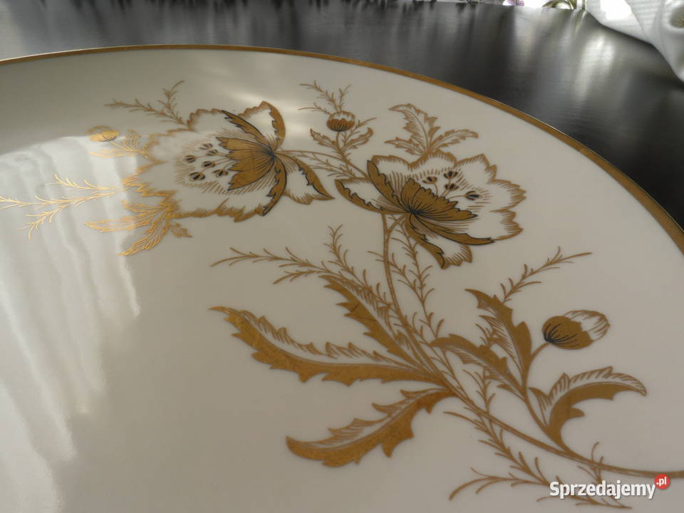 Porcelanowa patera LINDNER MARLEN ecruzłoceń Raszków