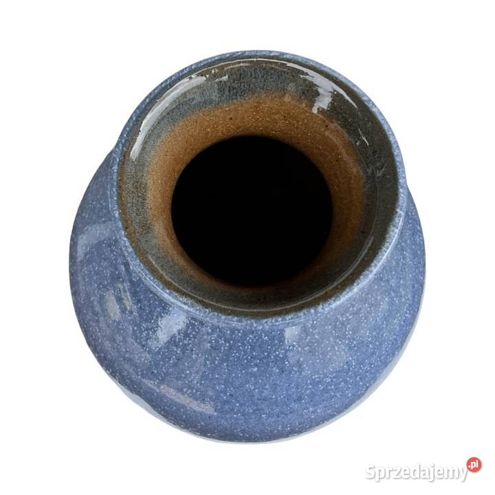 Wazon ceramiczny vintage niebieski szkliwienie Warszawa