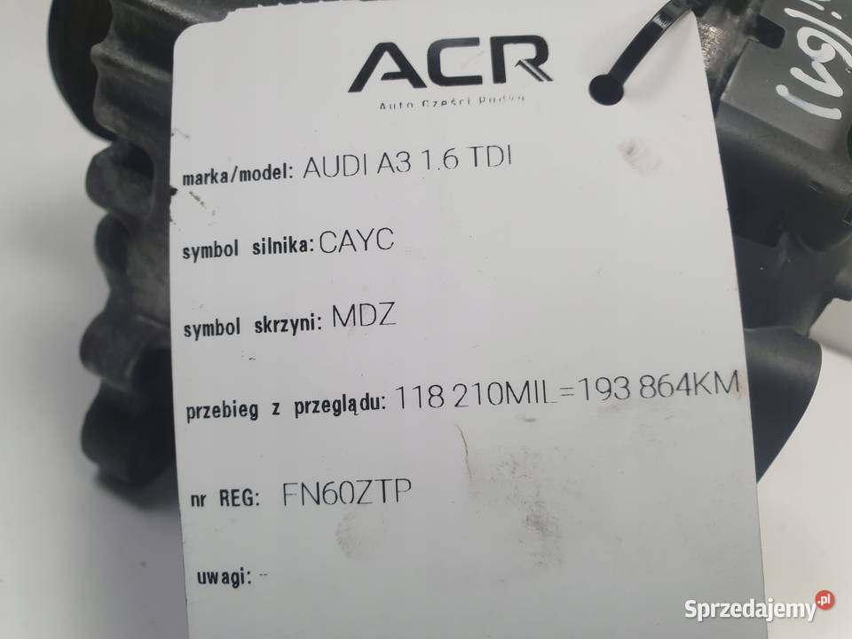 Audi A3 II 8P 16 TDI ALTERNATOR 03L903023A valeo Janów sprzedam