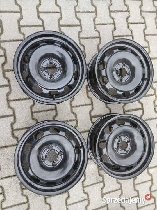 Felgi stalowe 4x108 16 nowe i kołpaki Opel Corsa Samochodowe Motoryzacja Tłuczań