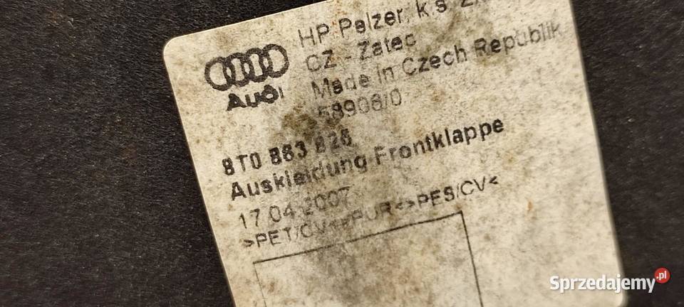 AUDI A5 8T WYGŁUSZENIE MASKI 8T0863825 sprzedam