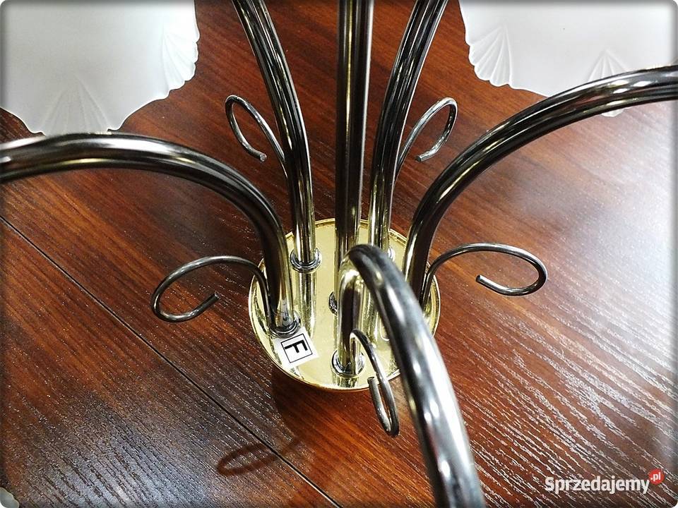Żyrandol CzarnoZłoty Lampa wisząca sufitowa 5cio Lampy wiszące Żary
