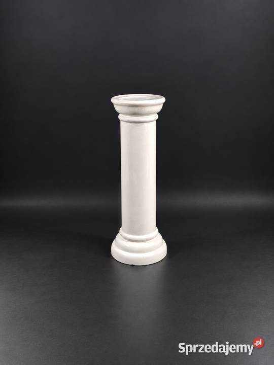 Ceramiczna kolumna postument kwietnik retro Poddębice