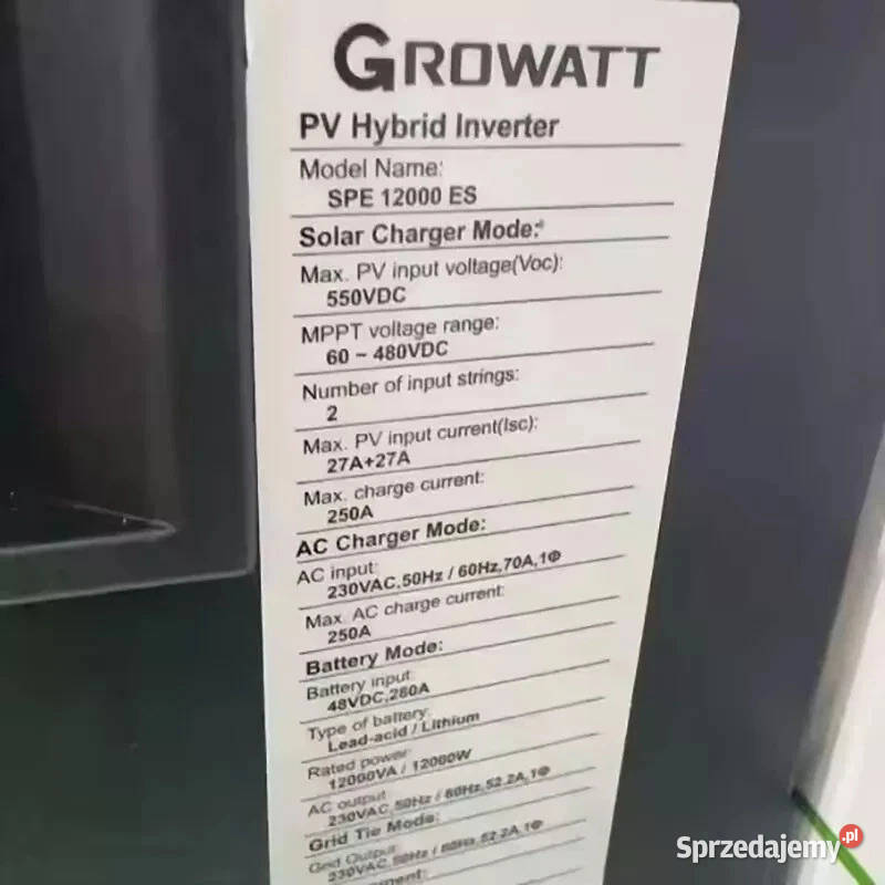 Growatt SPE 12000 ES 12kW falownik hybrydowy