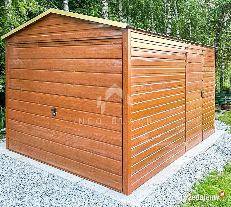 Garaż Blaszany Schowek 3x4m Brama Uchylna Drzwi Nowy Dwór Mazowiecki