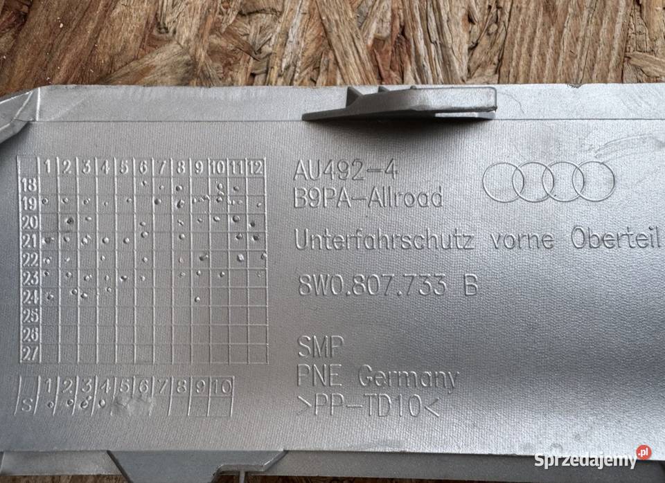 Spoiler listwa zderzaka przód Audi a4 b9 ALLROAD Międzychód