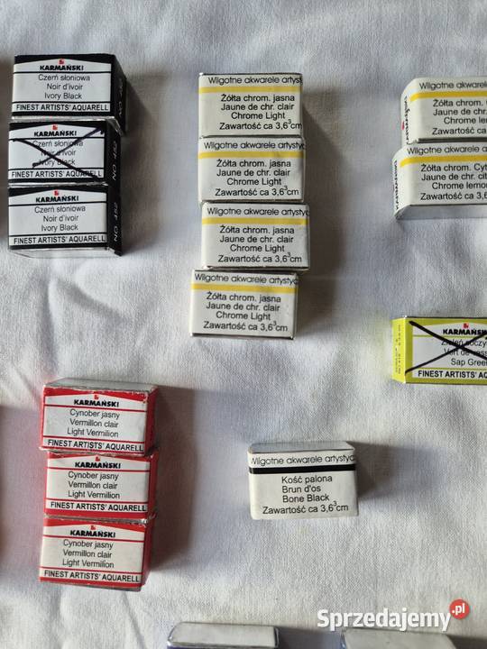 Farby akwarelowe Karmański nowe kostki 25 sztuk Brzesko