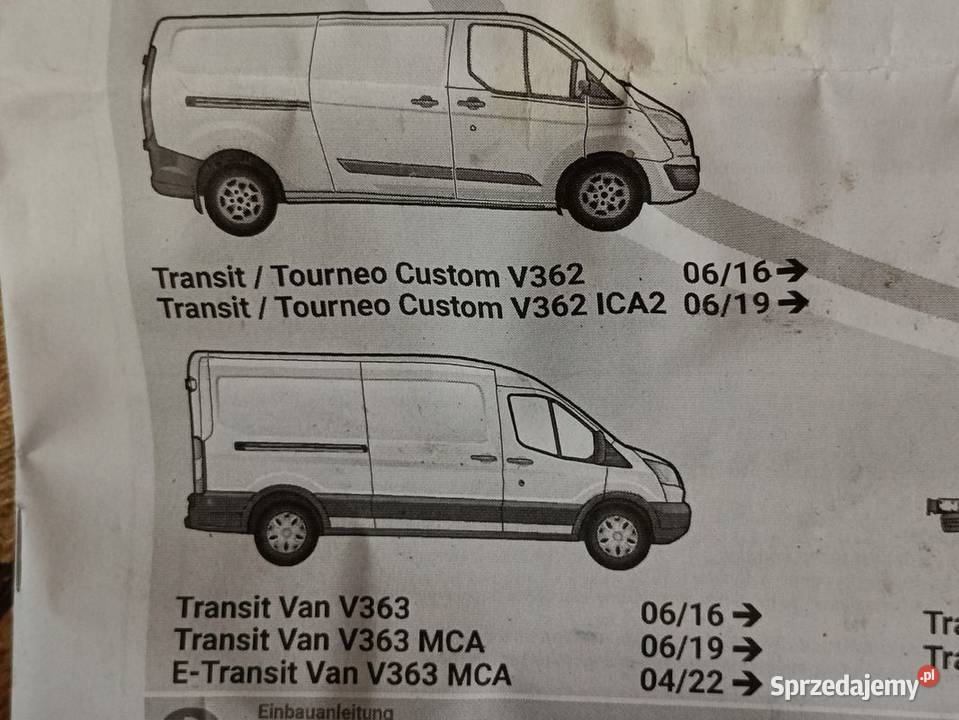 FORD TRANSIT CUSTOM WIĄZKA HAKA HOLOWNICZEGO Pleszew