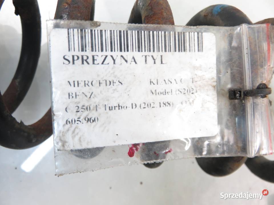 SPRĘŻYNY TYŁ MERCEDES KLASA C TModel S202 C 250 małopolskie