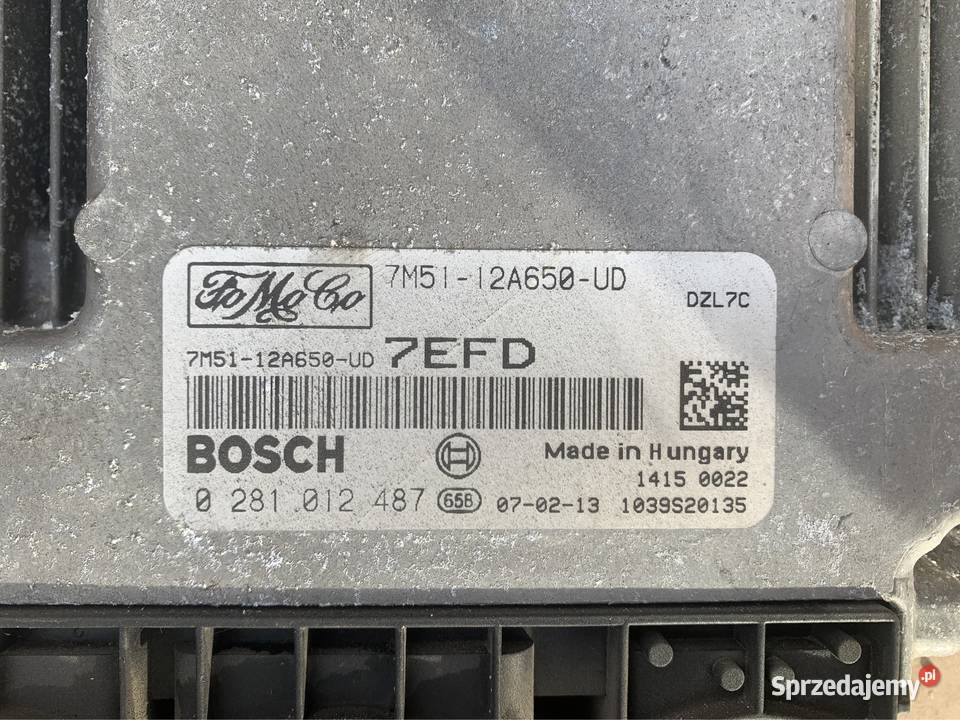 7M5112A650 komputer sterownik silnika Ford focus zachodniopomorskie Szczecin