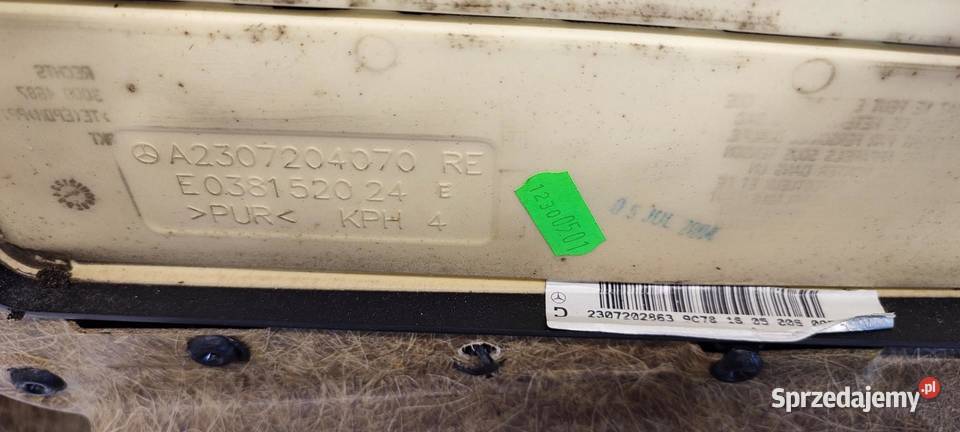 MERCEDES SL R230 BOCZEK DRZWI PRAWY PRZÓD RHD osobowe dolnośląskie