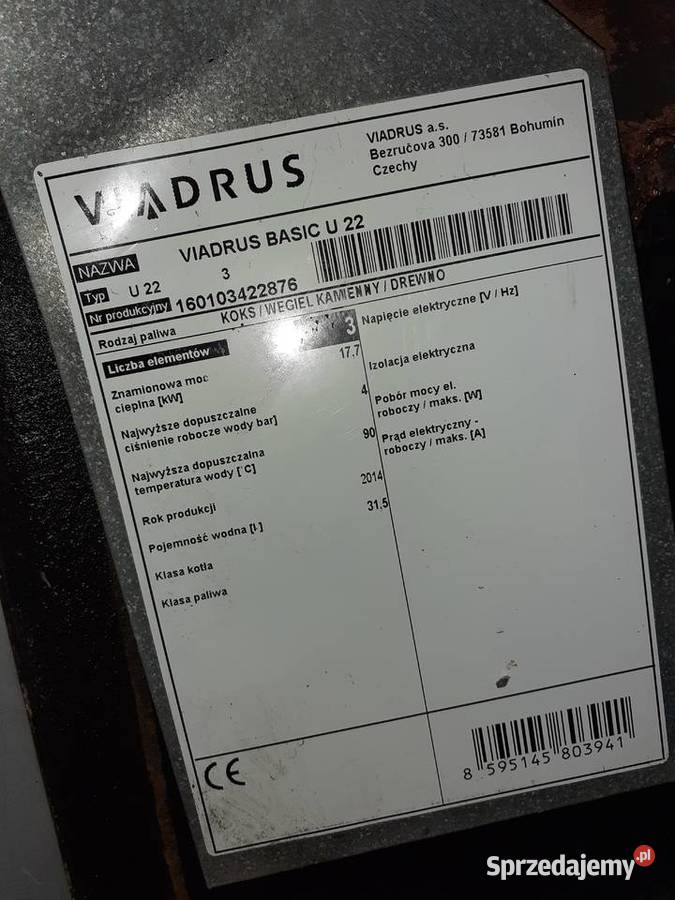 Piec na części Viadrus U22 Palowice