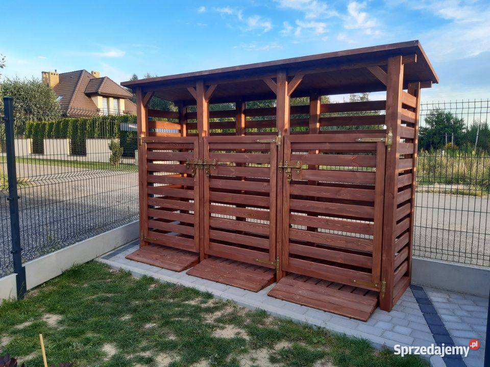 Zabudowa na kosze miejsce do segregacji z dachem Kalety