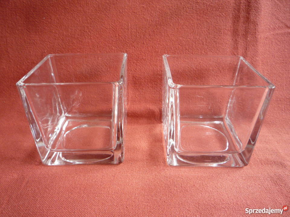 NOWE 2 Świeczniki Grube szkło na podgrzewacz Szczecin