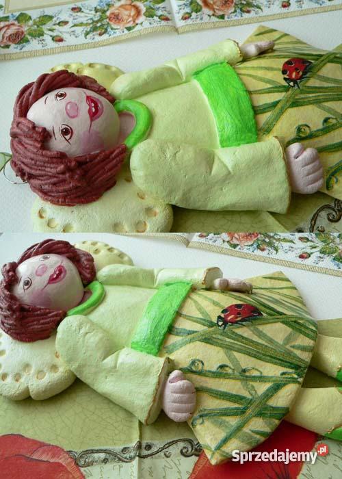 Anioł z masy solnej figurka na ścianę Sosnowiec