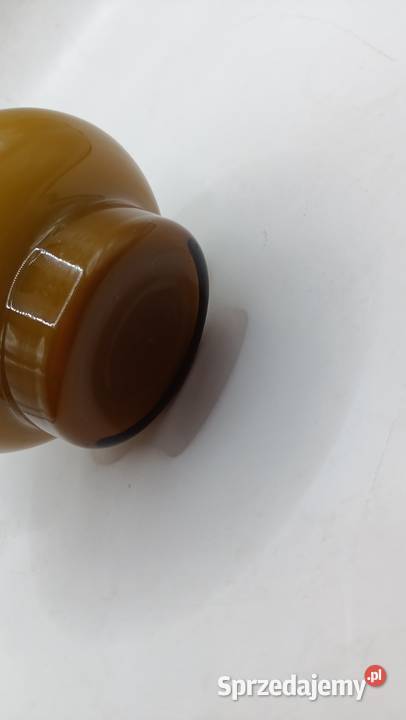 Wazon artystyczny ze szkła kolor miodowy Zamość