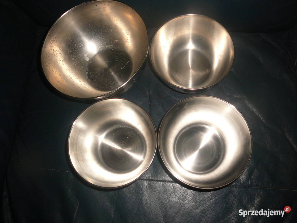 Zestaw 5 pojemników stal nierdzewna Nowe miski dolnośląskie Wrocław sprzedam