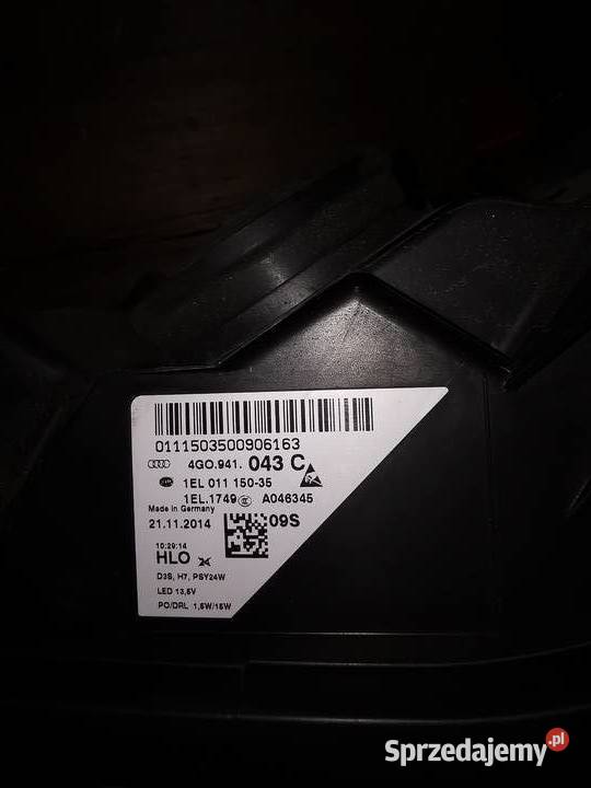 LLAMPA LEWA LEWY BI XENON SKRĘTNY AUDI A6 4G C7 lampy przednie Luzino