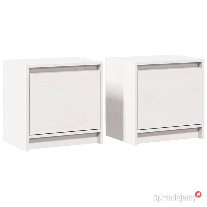 Szafki nocne 2 białe 40x305x40 lite drewno mazowieckie Warszawa