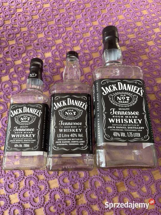 Puste butelki Jack Daniels 3 175 l 1 l 0700ml Butelki, bidony i lunch boxy Długopole-Zdrój
