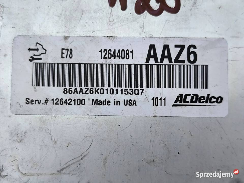 OPEL ASTRA J 14 STEROWNIK KOMPUTER SILNIKA Motoryzacja wielkopolskie Przemęt