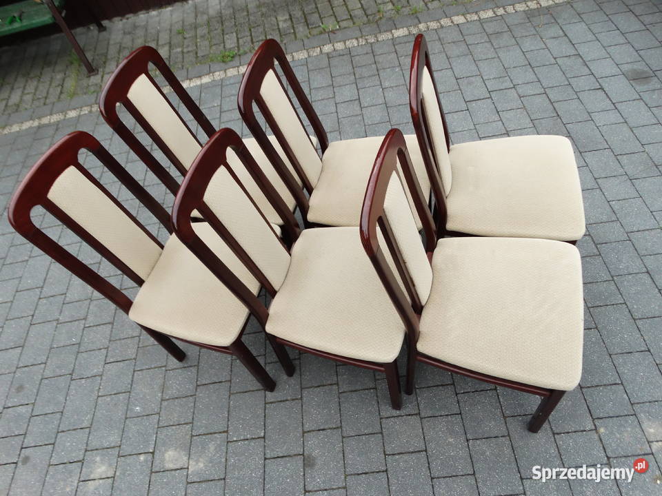 Komplet 6 eleganckich krzeseł Styl Klasyczny Krzesła Biłgoraj