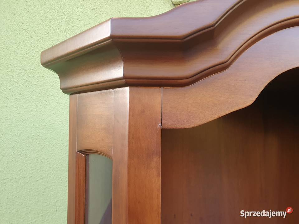 Witrynka serwantka przeszklona drewno Kredensy i witryny