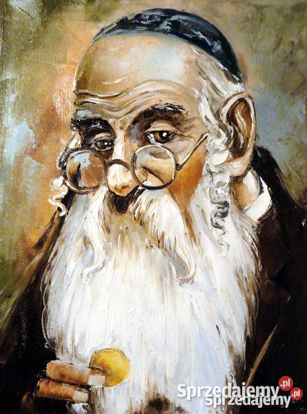 Obraz olejny 30x40 Żyd z pieniążkiem mazowieckie Warszawa
