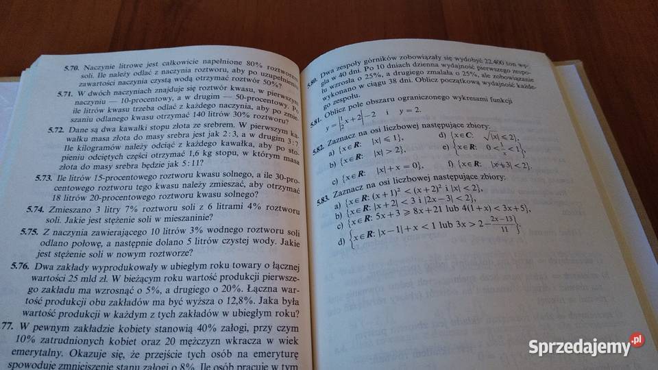 Zbiór zadań z matematyki kl I i II szkół Gdańsk sprzedam