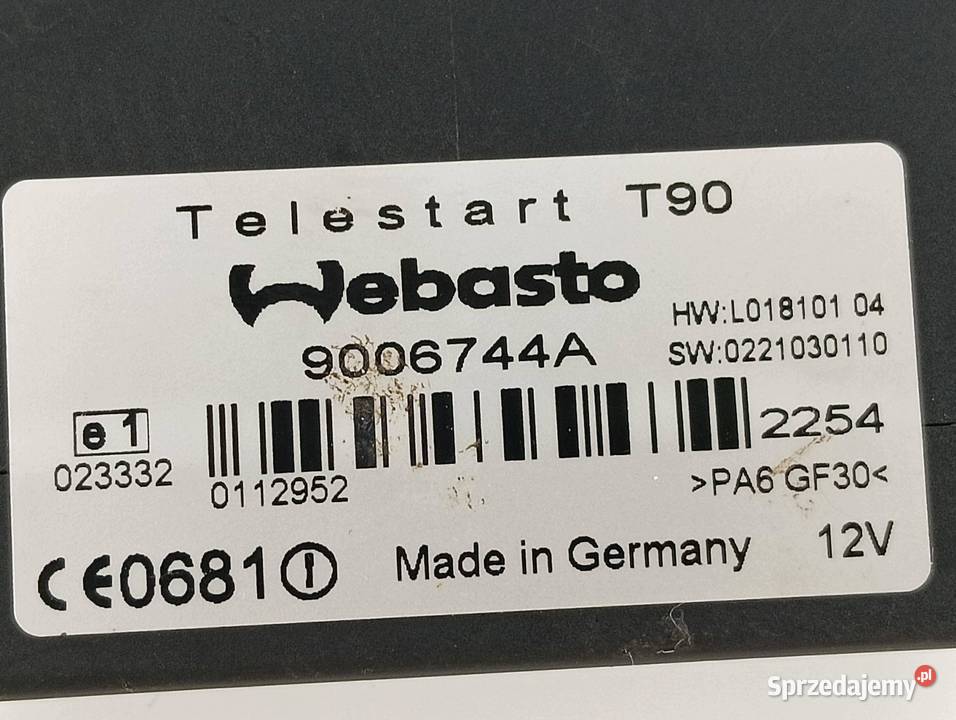 MODUŁ WEBASTO 9006744A Peugeot 4007 I 20072012