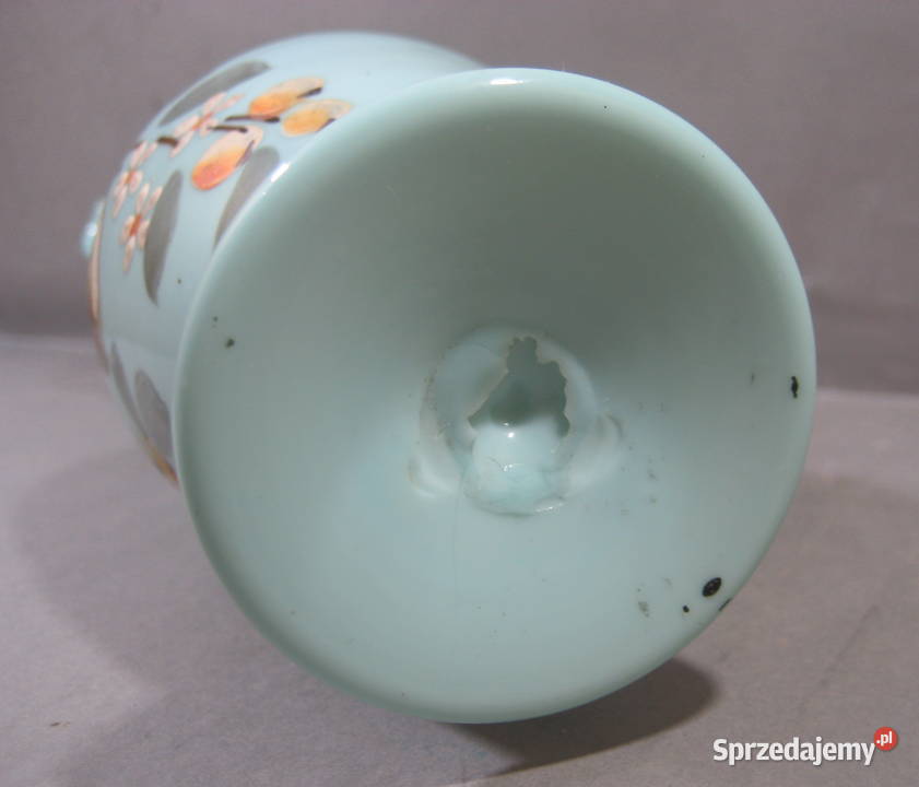 Przedwojenny Wazon Szklo Opalinowe Warszawa