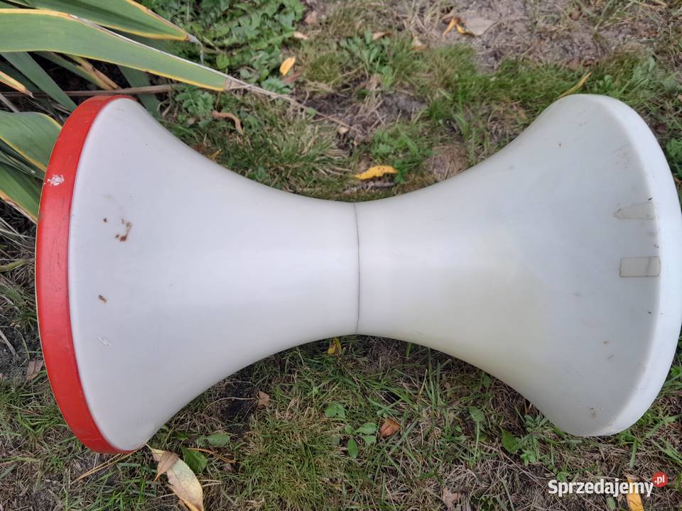Stary plastikowy taboret PRL klepsydra pojemnik śląskie Dąbrowa Górnicza