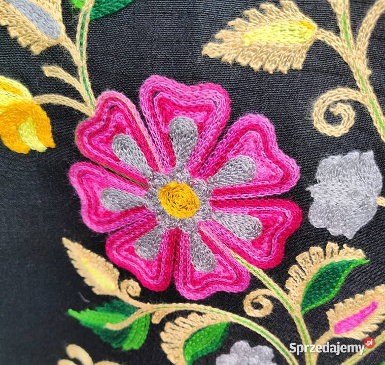 Orientalny płaszcz XXL 44 narzutka kimono czarny Szczecin