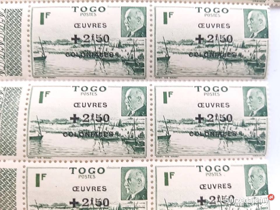 Znaczek Togo rzeka Mono kolonie francuskie Vichy mazowieckie Bronisze