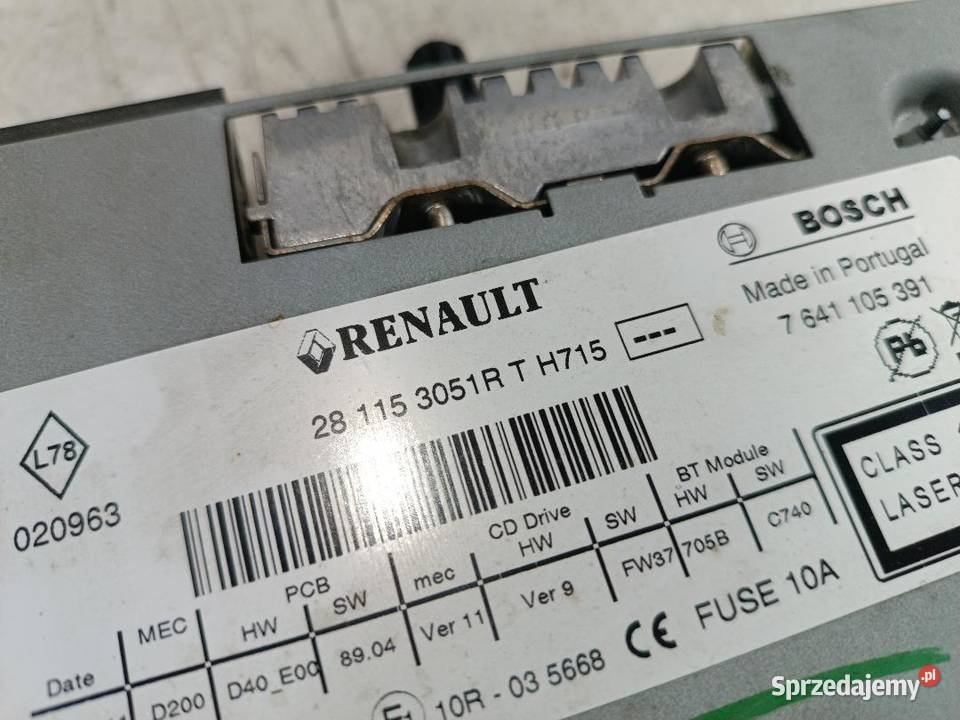RADIO RENUALT MEGANE III 281153051R osobowe