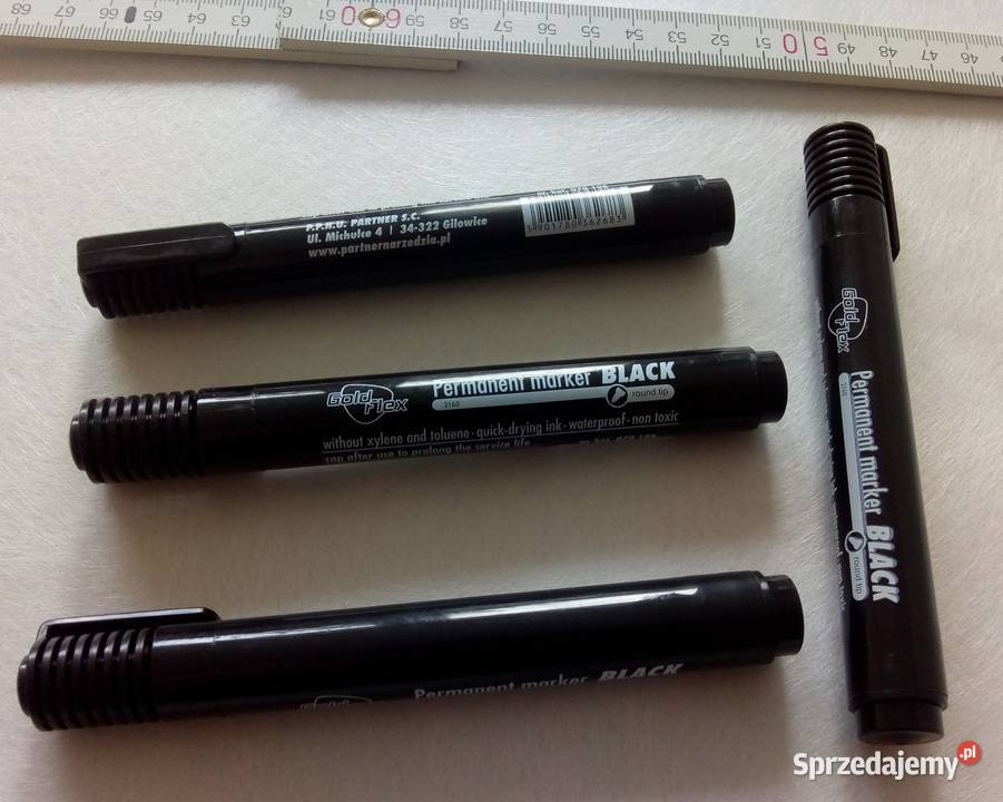Marker permanentny czarny wodoodporny Rogoźnik