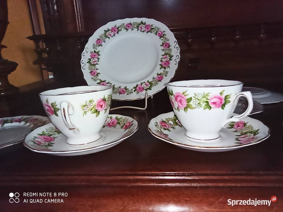 Filiżanka z talerzykiem deserowymColclough Made Gdańsk