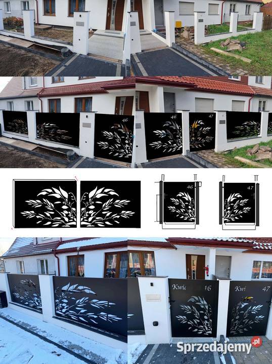 projektowanie DXF SVG Bramy przesuwne ogrodzenie